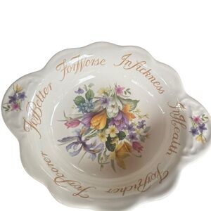 Floral Scalloped Edge Bowl
